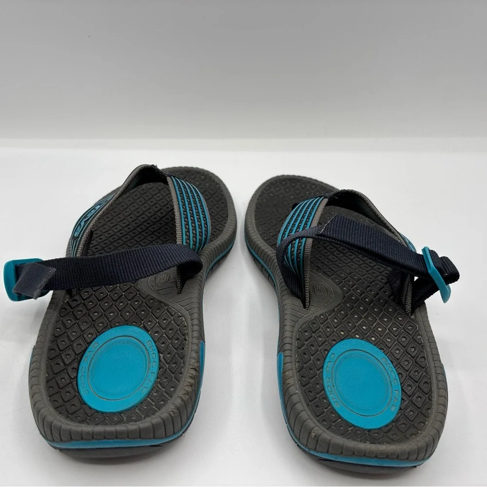 Teva Bomber Flip Flops Mens Size 5 Black/Blue Slip On Thong Slides Sandals Beach